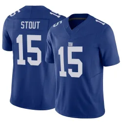 Youth Jordan Stout New York Giants No.15 Limited Vapor F.U.S.E. Jersey - Royal