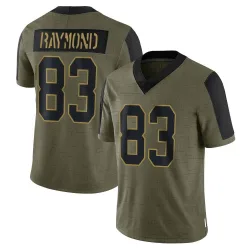 Youth Kalif Raymond New York Giants No.83 Limited 2021 Salute To Service Jersey - Olive