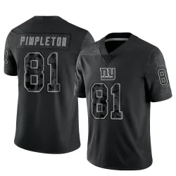 Youth Kalil Pimpleton New York Giants No.81 Limited Reflective Jersey - Black