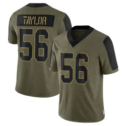 Youth Lawrence Taylor New York Giants No.56 Limited 2021 Salute To Service Jersey - Olive
