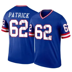 Youth Lucas Patrick New York Giants No.62 Legend Classic Jersey - Royal