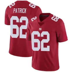 Youth Lucas Patrick New York Giants No.62 Limited Alternate Vapor Untouchable Jersey - Red