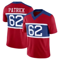 Youth Lucas Patrick New York Giants No.62 Limited Century Alternate Vapor F.U.S.E. Jersey - Red