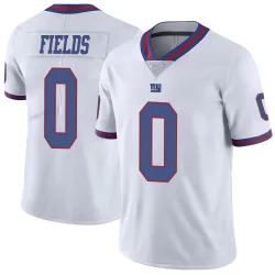 Youth Malachi Fields New York Giants No.0 Limited Color Rush Jersey - White