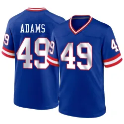 Youth Matthew Adams New York Giants No.49 Game Classic Jersey - Royal