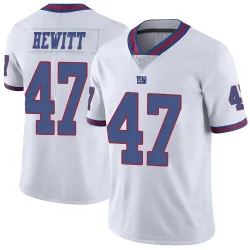 Youth Neville Hewitt New York Giants No.47 Limited Color Rush Jersey - White