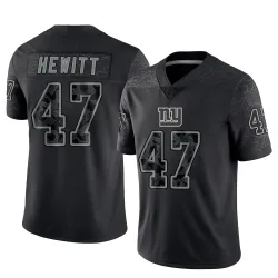 Youth Neville Hewitt New York Giants No.47 Limited Reflective Jersey - Black