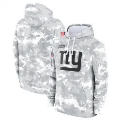 Youth New York Giants No. 2024 Salute To Service Pullover Hoodie - White/Gray