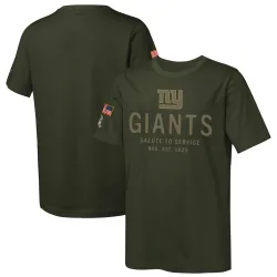 Youth New York Giants No. 2025 Salute to Service Sideline T-Shirt - Olive