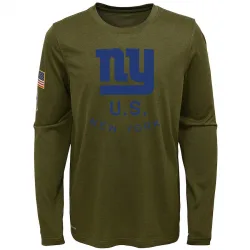 Youth New York Giants No. Legend 2018 Salute to Service Performance Long Sleeve T-Shirt - Olive