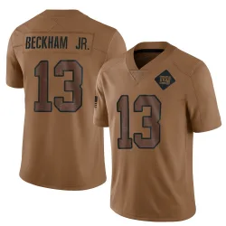 Youth Odell Beckham Jr. New York Giants No.13 Limited 2023 Salute To Service Jersey - Brown