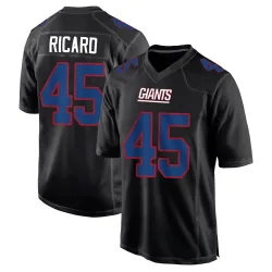 Youth Patrick Ricard New York Giants No.45 Game Carbon Fashion Jersey - Black