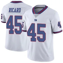 Youth Patrick Ricard New York Giants No.45 Limited Color Rush Jersey - White