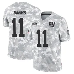 Youth Phil Simms New York Giants No.11 Limited 2024 Salute to Service Jersey - Arctic Camo