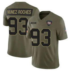 Youth Rakeem Nunez-Roches New York Giants No.93 Limited 2025 Salute to Service Jersey - Olive