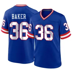 Youth Rushawn Baker New York Giants No.36 Game Classic Jersey - Royal