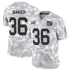 Youth Rushawn Baker New York Giants No.36 Limited 2024 Salute to Service Jersey - Arctic Camo