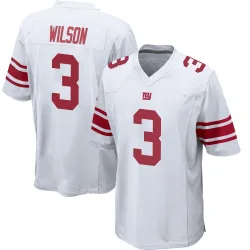 Youth Russell Wilson New York Giants No.3 Game Jersey - White