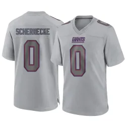 Youth Ryan Schernecke New York Giants No.0 Game Atmosphere Fashion Jersey - Gray