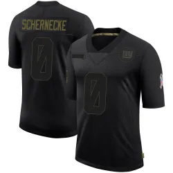 Youth Ryan Schernecke New York Giants No.0 Limited 2020 Salute To Service Retired Jersey - Black