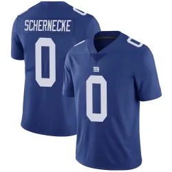 Youth Ryan Schernecke New York Giants No.0 Limited Team Color Vapor Untouchable Jersey - Royal