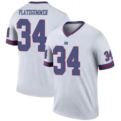 Youth Sandro Platzgummer New York Giants No.34 Legend Color Rush Jersey - White