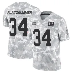 Youth Sandro Platzgummer New York Giants No.34 Limited 2024 Salute to Service Jersey - Arctic Camo