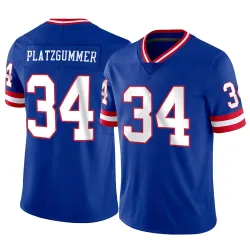 Youth Sandro Platzgummer New York Giants No.34 Limited Classic Vapor Jersey
