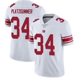 Youth Sandro Platzgummer New York Giants No.34 Limited Vapor Untouchable Jersey - White