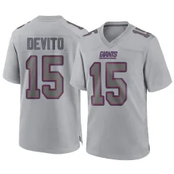 Youth Tommy DeVito New York Giants No.15 Game Atmosphere Fashion Jersey - Gray