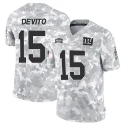 Youth Tommy DeVito New York Giants No.15 Limited 2024 Salute to Service Jersey - Arctic Camo