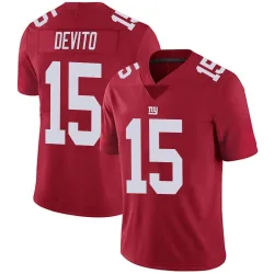 Youth Tommy DeVito New York Giants No.15 Limited Alternate Vapor Untouchable Jersey - Red