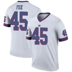 Youth Tomon Fox New York Giants No.45 Legend Color Rush Jersey - White