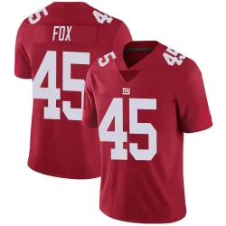 Youth Tomon Fox New York Giants No.45 Limited Alternate Vapor Untouchable Jersey - Red