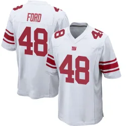 Youth Trace Ford New York Giants No.48 Game Jersey - White