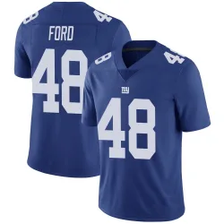 Youth Trace Ford New York Giants No.48 Limited Team Color Vapor Untouchable Jersey - Royal