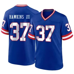 Youth Tre Hawkins III New York Giants No.37 Game Classic Jersey - Royal