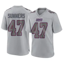 Youth Ty Summers New York Giants No.47 Game Atmosphere Fashion Jersey - Gray