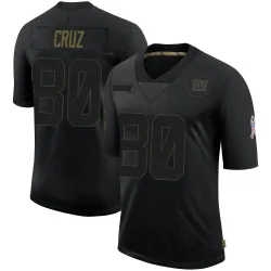 Youth Victor Cruz New York Giants No.80 Limited 2020 Salute To Service Retired Jersey - Black