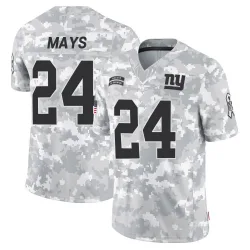 Youth Willie Mays New York Giants No.24 Limited 2024 Salute to Service Jersey - Arctic Camo