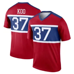 Youth Younghoe Koo New York Giants No.37 Legend Century Alternate Jersey - Red