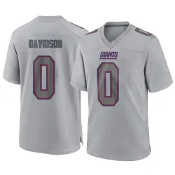 Youth Zach Davidson New York Giants No.0 Game Atmosphere Fashion Jersey - Gray