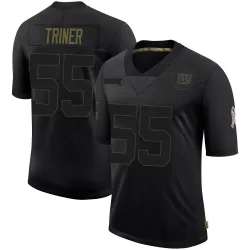 Youth Zach Triner New York Giants No.55 Limited 2020 Salute To Service Retired Jersey - Black