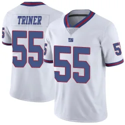 Youth Zach Triner New York Giants No.55 Limited Color Rush Jersey - White