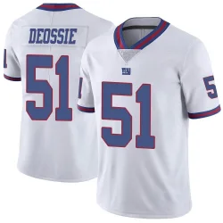 Youth Zak DeOssie New York Giants No.51 Limited Color Rush Jersey - White